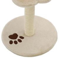Kattenkrabpaal met sisal krabpaal 40 cm beige en bruin - thumbnail