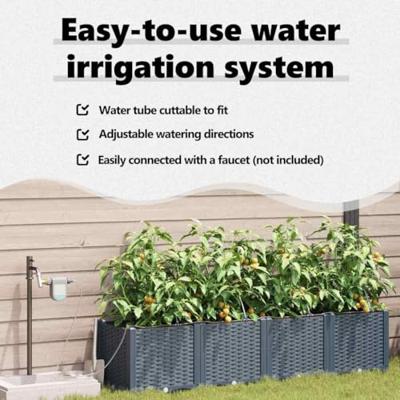 Tuin Bloempot 4 pcs Licht Grijs Staal