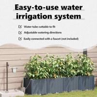 Tuin Bloempot 4 pcs Licht Grijs Staal - thumbnail