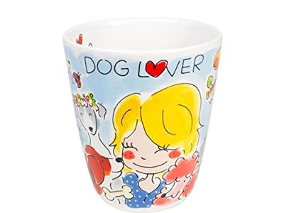 Blond Amsterdam mok aardewerk dog lover 10x11.5cm multi
