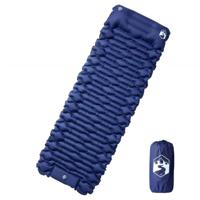 VidaXL Kampeermatras met kussen zelfopblazend 1-persoons marineblauw - thumbnail