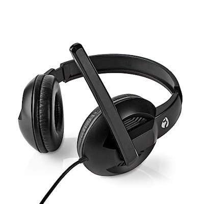 Nedis PC-Headset | Over-Ear | Stereo | USB Type-A / USB Type-C | Inklapbare Microfoon | Zwart - CHSTU210BK