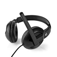 Nedis PC-Headset | Over-Ear | Stereo | USB Type-A / USB Type-C | Inklapbare Microfoon | Zwart - CHSTU210BK - thumbnail