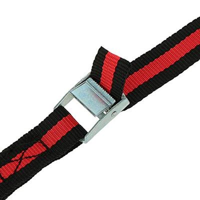 Spanband zwart/rood 2x2.5 meter (hangverpakking)