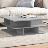 Salontafel 70x70x29 cm bewerkt hout betongrijs - thumbnail