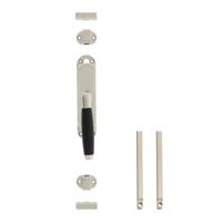 Set kruk-espagnolet rechts Ton 400 inclusief stangenset 2x 1250mm nikkel/ebbenhout - thumbnail