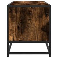 Tv-meubel 100x34,5x40 cm bewerkt hout metaal gerookt eikenkleur - thumbnail