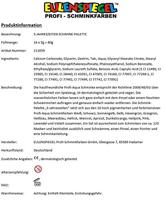 Eulenspiegel Schmink set met stap-voor-stap, diverse kleuren, 1 set - thumbnail