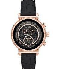 Horlogeband Michael Kors MKT5069 Leder/Textiel Zwart 18mm Horlogeband Michael Kors MKT5069 Leder/Textiel Zwart 18mm