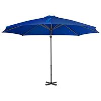 Zweefparasol met aluminium paal 300 cm azuurblauw - thumbnail