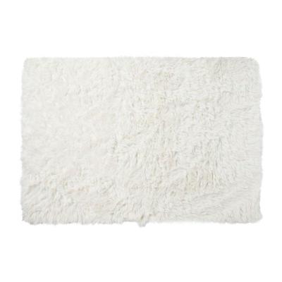 Vloerkleed fluffy - wit - 120x180 cm