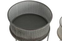 Plantenbakkenset DKD Home Decor 33 x 33 x 70 cm Grijs Metaal Wit Vintage - thumbnail