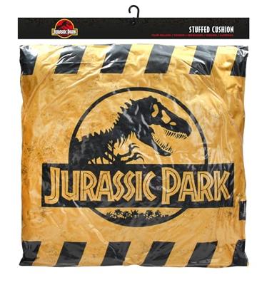 Jurassic Park Pillow Caution Logo 45 cm