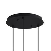 QAZQA Art deco hanglamp zwart met smoke glas 3-lichts - Douglass - thumbnail