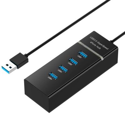 4 Poorts USB 3.0 HUB super snel 5Gbps Plug en Play met LED Power Indicator BYL-P104 (zwart)