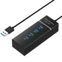 4 Poorts USB 3.0 HUB super snel 5Gbps Plug en Play met LED Power Indicator BYL-P104 (zwart) - thumbnail
