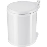Hailo Compact-Box M 3555-101 Afvalbak 15 l RVS (Ø x h) 285 mm x 355 mm Zilver, Zwart 1 stuk(s) - thumbnail
