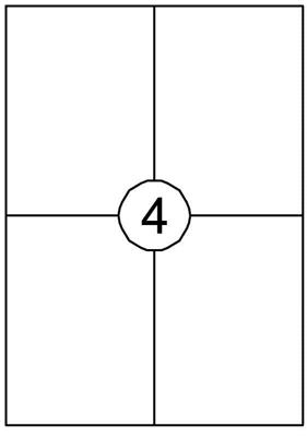 Etiket quantore 105x148mm 60st | 20 stuks