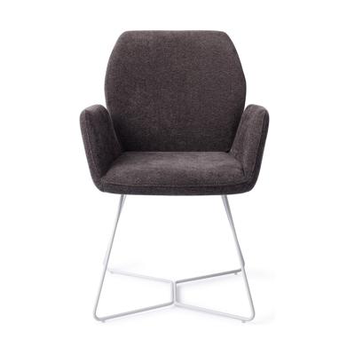 Jesper Home Eetkamerstoel 'Misaki' Beehive White, kleur Almost Black