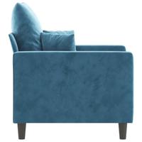 Fauteuil 60 cm fluweel blauw - thumbnail