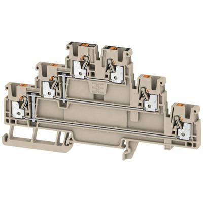 Weidmüller 2428540000 Doorgangsklem 3-etages 5.1 mm Spanveer Beige 25 stuk(s)