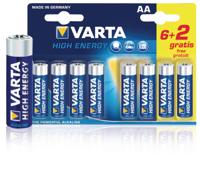 AA Batterijen Varta High Energy, 6+2 stuks in blister - thumbnail