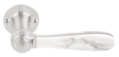 Formani Lazaro Rosa-Violan BOSCO LZ100MA-G deurkruk geveerd op rozet - mat RVS/carrara marmer