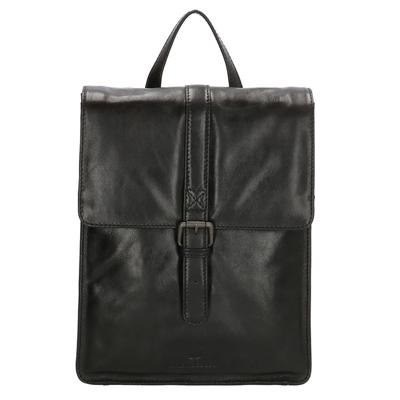 PORTO dames rugzak met klep midi zwart