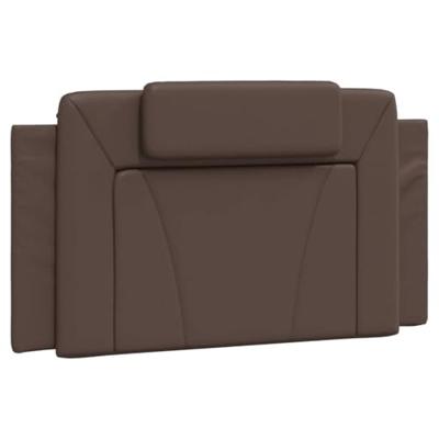 Hoofdbordkussen 100 cm kunstleer bruin