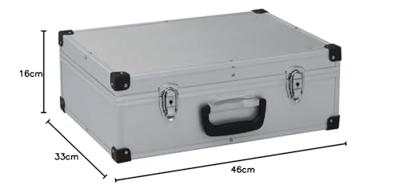 VidaXL Gereedschapskoffer 46x33x16 cm aluminium zilverkleurig