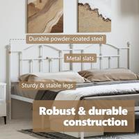 Hoofdbord 180 cm metaal wit - thumbnail