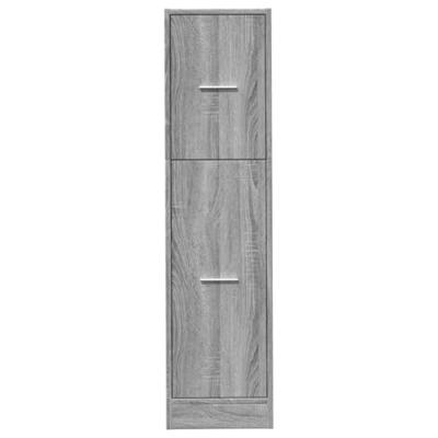 Apothekerskast 30x41x118 cm bewerkt hout grijs sonoma eiken - thumbnail