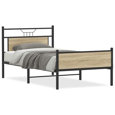 Bedframe zonder matras 107x203cm spaanplaat sonoma eikenkleurig