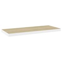 Wandschappen zwevend 4 st 80x23,5x3,8 cm MDF eikenkleurig wit - thumbnail