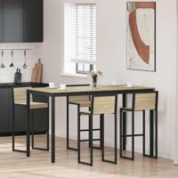 Eettafels Bewerkt hout - thumbnail