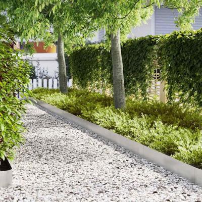 Gazonranden 30 pcs Zilver 100 x 0.5 x 20 cm Roestvrij staal