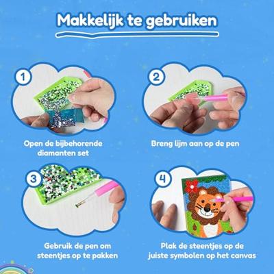 Knutselset 3d dotty art assorti | 12 stuks