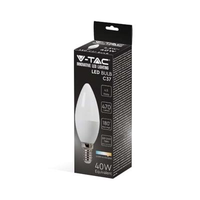 E14 LED Lamp - 4,5 Watt 470 Lumen - 3000K Warm wit - Vervangt 40 Watt - E14 fitting - Kaarslamp - Kleine fitting