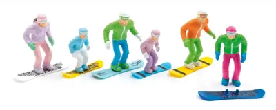 Jägerndorfer Figuren Staand Snowboard - 6St