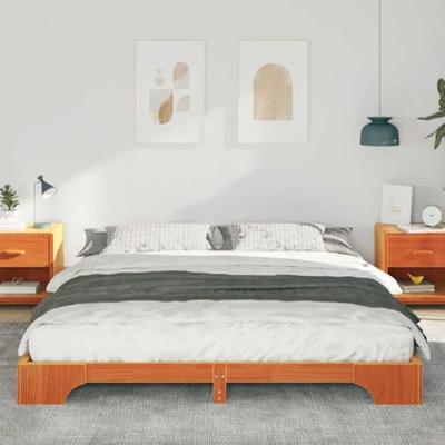 Bedframe met opslag Bruin 200 x 220 cm Massief grenenhout Bedframe met opslag Bruin 200 x 220 cm Massief grenenhout