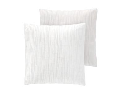 LIVARNO Set van 2 mousseline kussenslopen 50 x 60 cm (Wit) LIVARNO Set van 2 mousseline kussenslopen 50 x 60 cm (Wit)