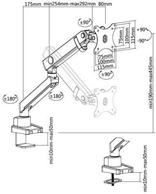 ICY BOX IB-MS313-T monitorarm ICY BOX IB-MS313-T monitorarm