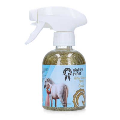 Paardenpraat TV Glitter Glamour Spray Goud