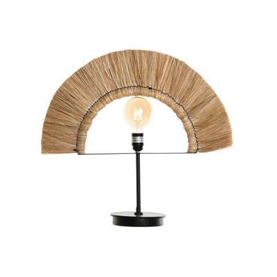 Bureaulamp DKD Home Decor Natuurlijk Zwart Ijzer Jute (57 x 17 x 52 cm)