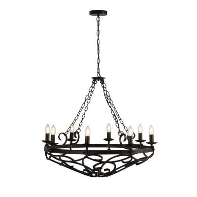 Searchlight Klassieke kroonluchterCartwheel Ø 80cm - 8908-8BK