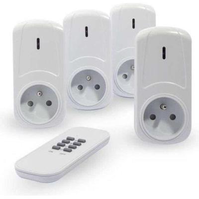 CHACON Kit van 4 op afstand bedienbare aan / uit stopcontacten + afstandsbediening CHACON Kit van 4 op afstand bedienbare aan / uit stopcontacten + afstandsbediening