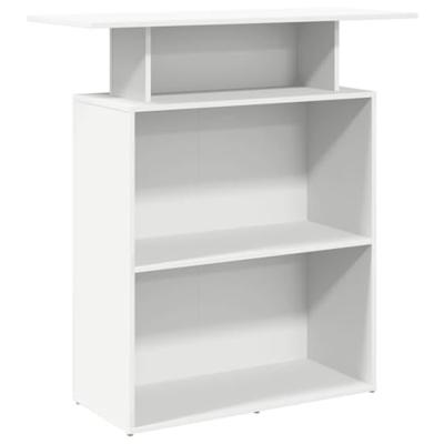 Receptiebalie 100x40x104 cm bewerkt hout wit Receptiebalie 100x40x104 cm bewerkt hout wit