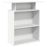 Receptiebalie 100x40x104 cm bewerkt hout wit - thumbnail