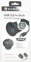 ICY BOX USB 3.2 Gen 1-hub 3 poorten Zwart - thumbnail