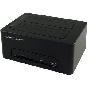 LC-Power LC-DOCK-U3-CR basisstation voor opslagstations USB 3.0 Type-A Zwart LC-Power LC-DOCK-U3-CR basisstation voor opslagstations USB 3.0 Type-A Zwart